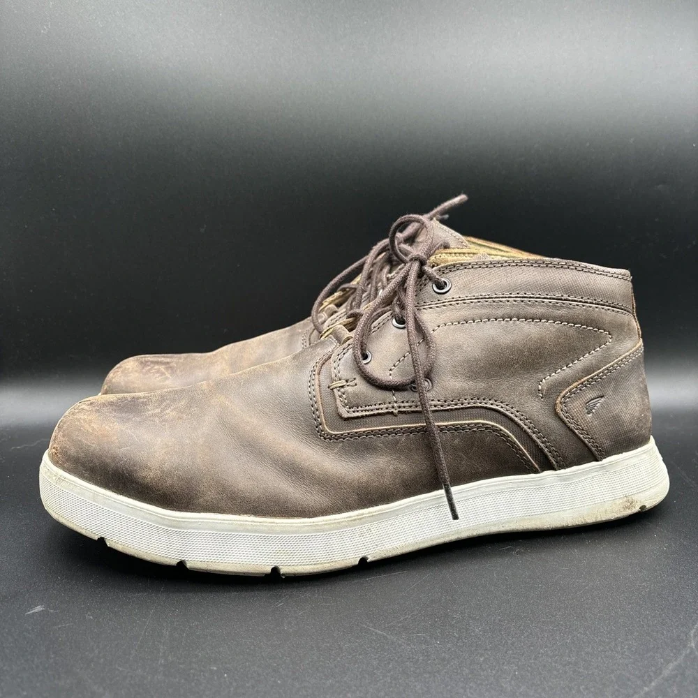 Red Wing Shoes Cross Lite 6719 Men's 10 D Chukka‎ Boot Brown Safety Aluminum Toe
